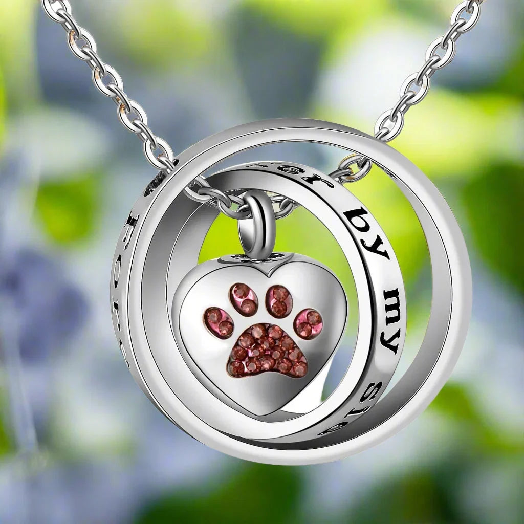 Collar urna conmemorativo con huella