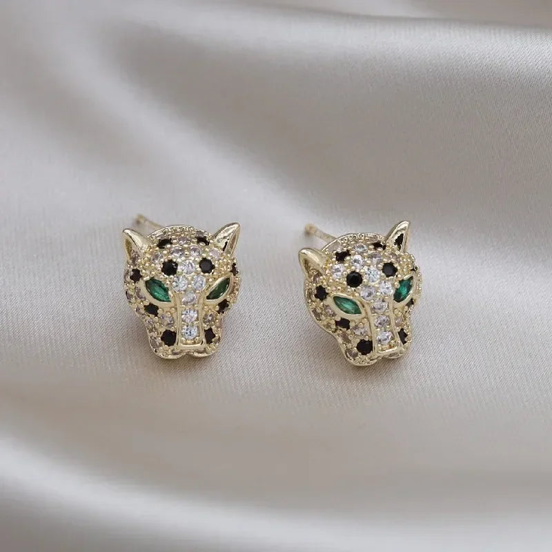 Pendientes de cristal leopardo