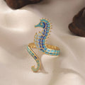 Anillo de caballito de mar ajustable