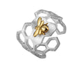 Anillo de panal chapado en oro