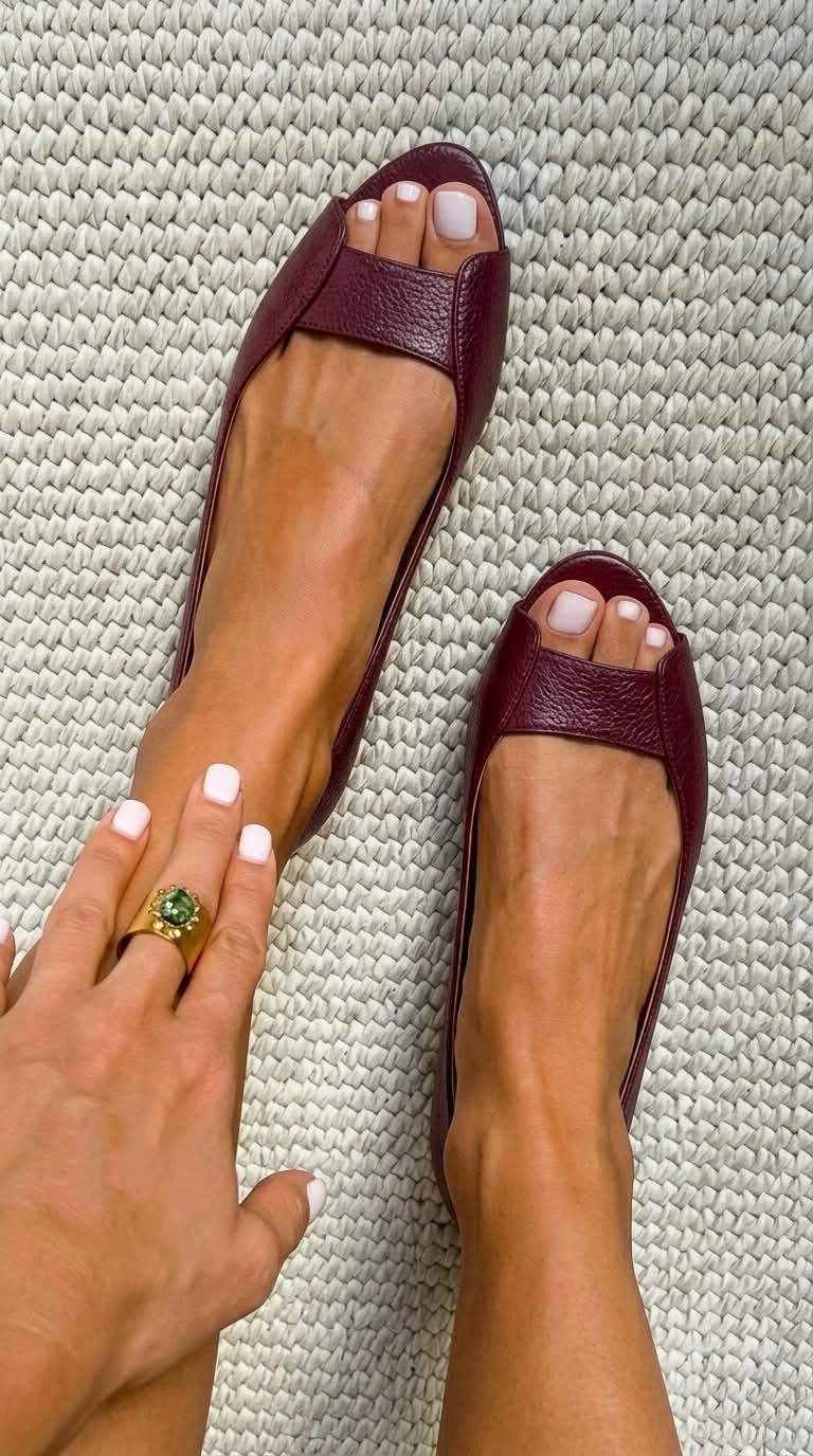 Bailarinas peep toe doradas Adelina