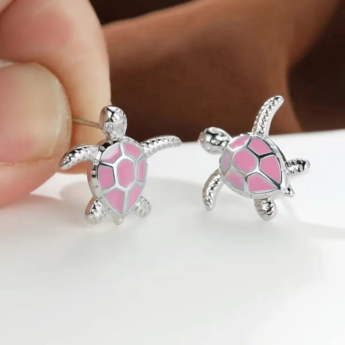 Pendientes de tortuga marina