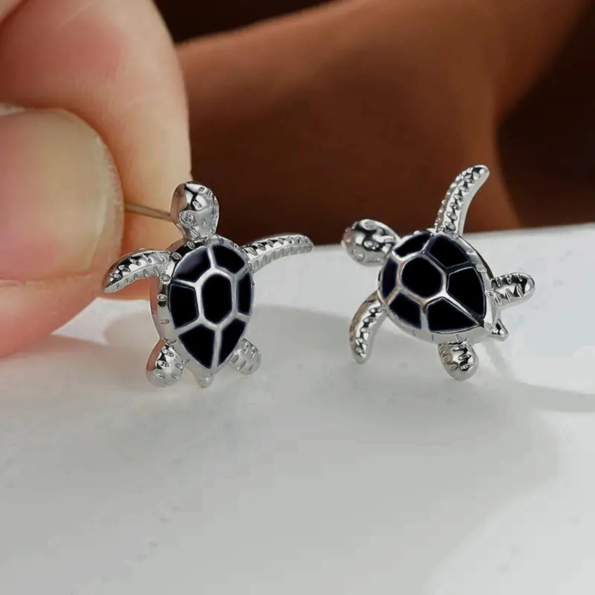 Pendientes de tortuga marina