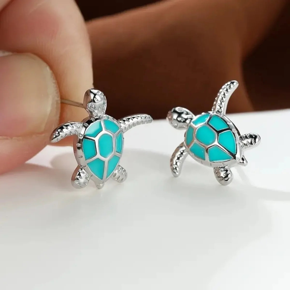 Pendientes de tortuga marina