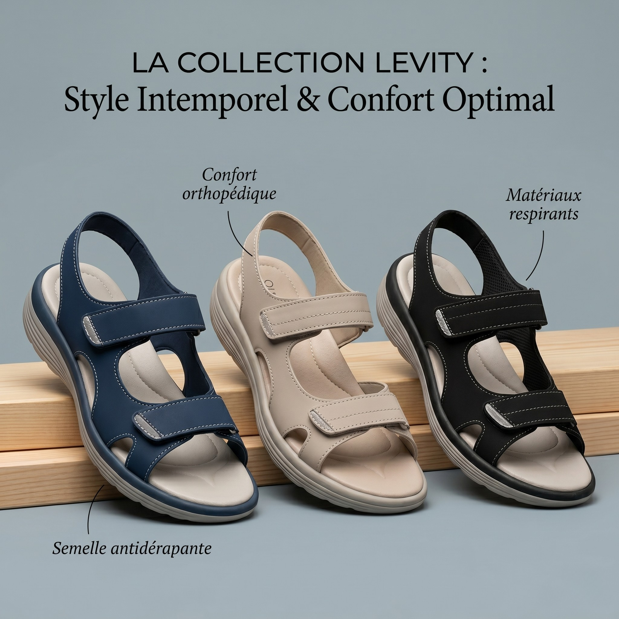 DELACROIX | Sandalias cómodas y ajustables Sofia