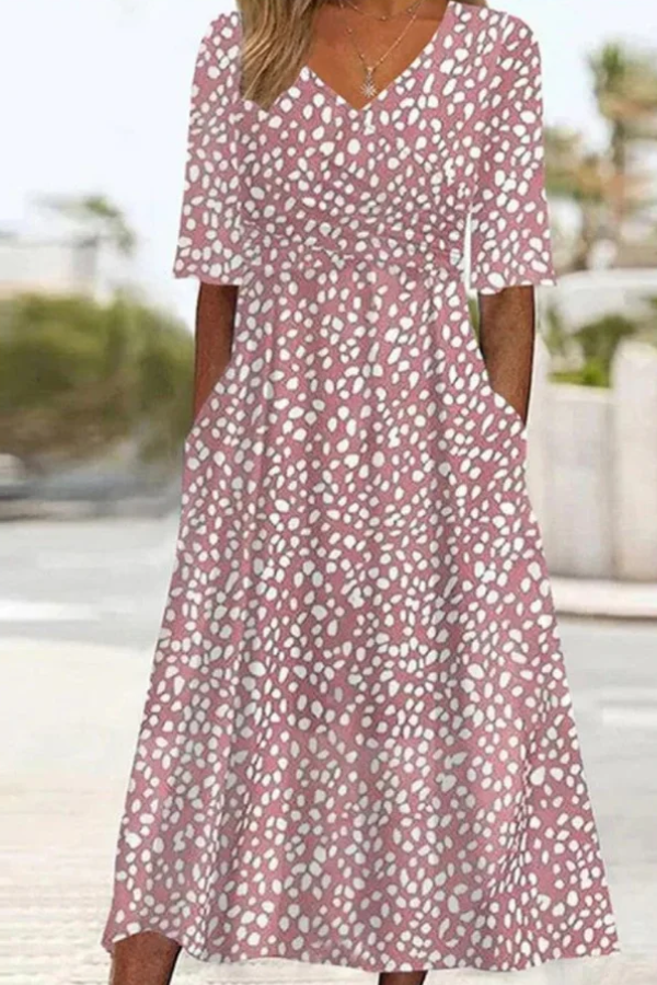 Vestido midi de lunares Luna â€” vista 1