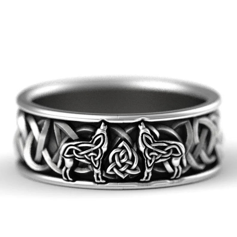 Anillo vikingo de lobo
