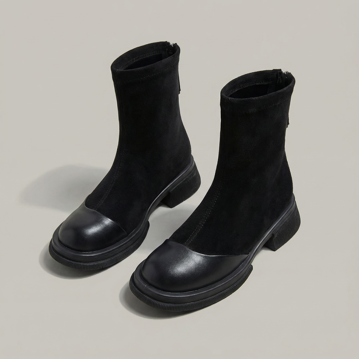Ausilia | Botines de tacón bajo y punta redonda