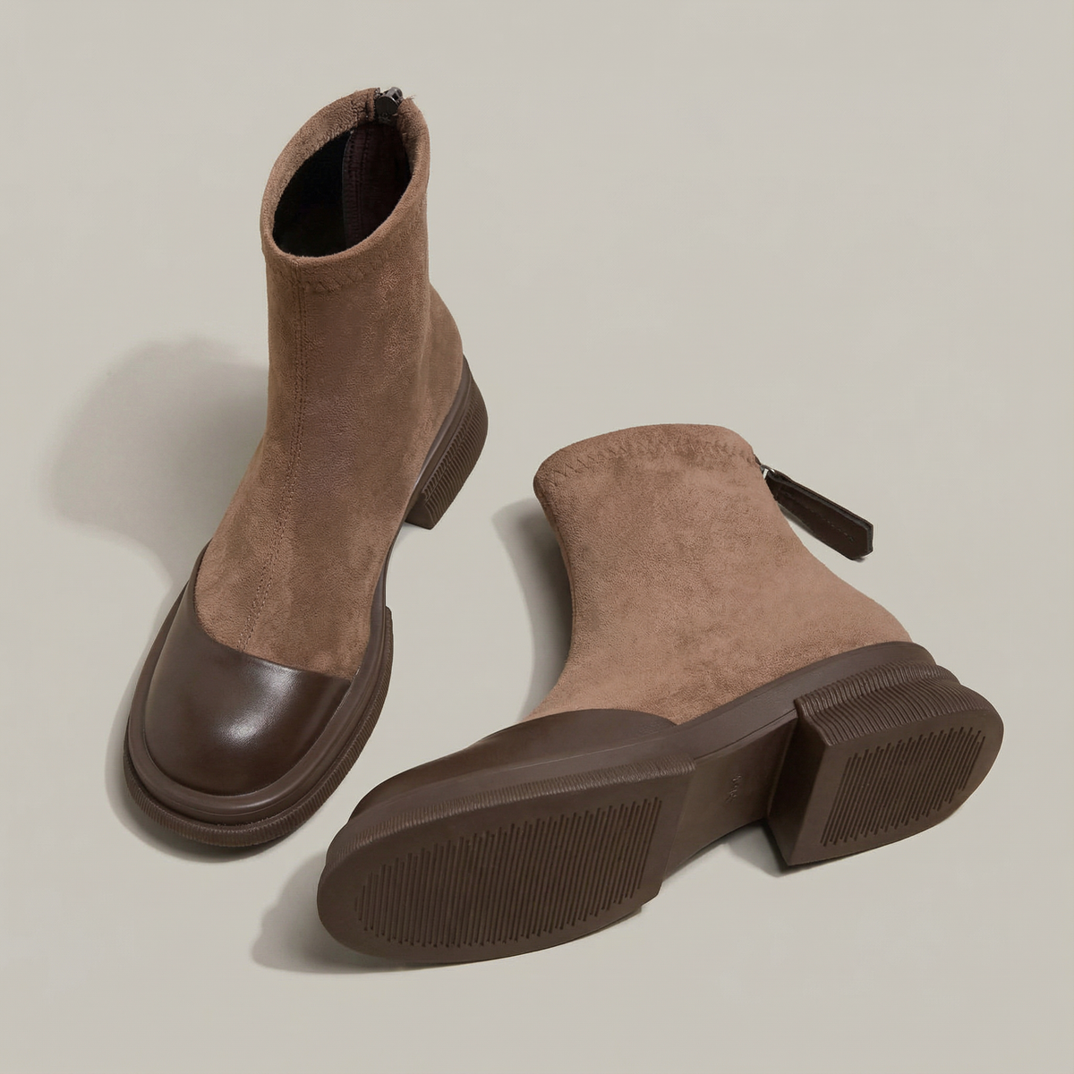 Ausilia | Botines de tacón bajo y punta redonda