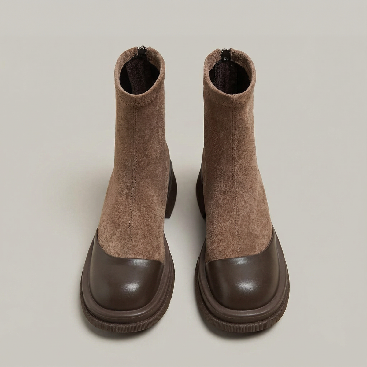 Ausilia | Botines de tacón bajo y punta redonda