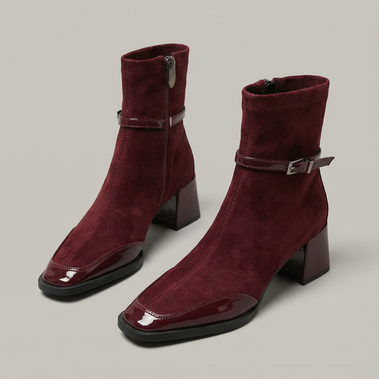 Cleofe | Botines de tacón medio con cremallera lateral