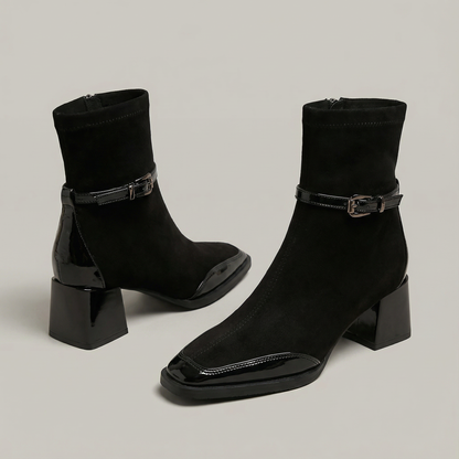 Cleofe | Botines de tacón medio con cremallera lateral