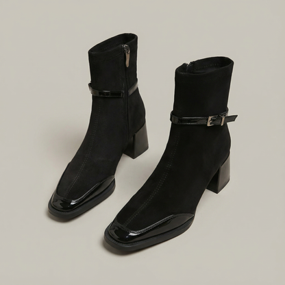 Cleofe | Botines de tacón medio con cremallera lateral