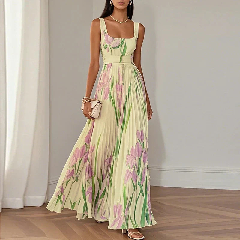 Oriah | Vestido largo línea A floral