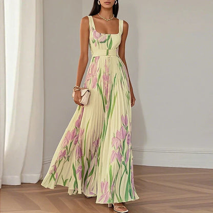 Vestido largo bicolor Oriah