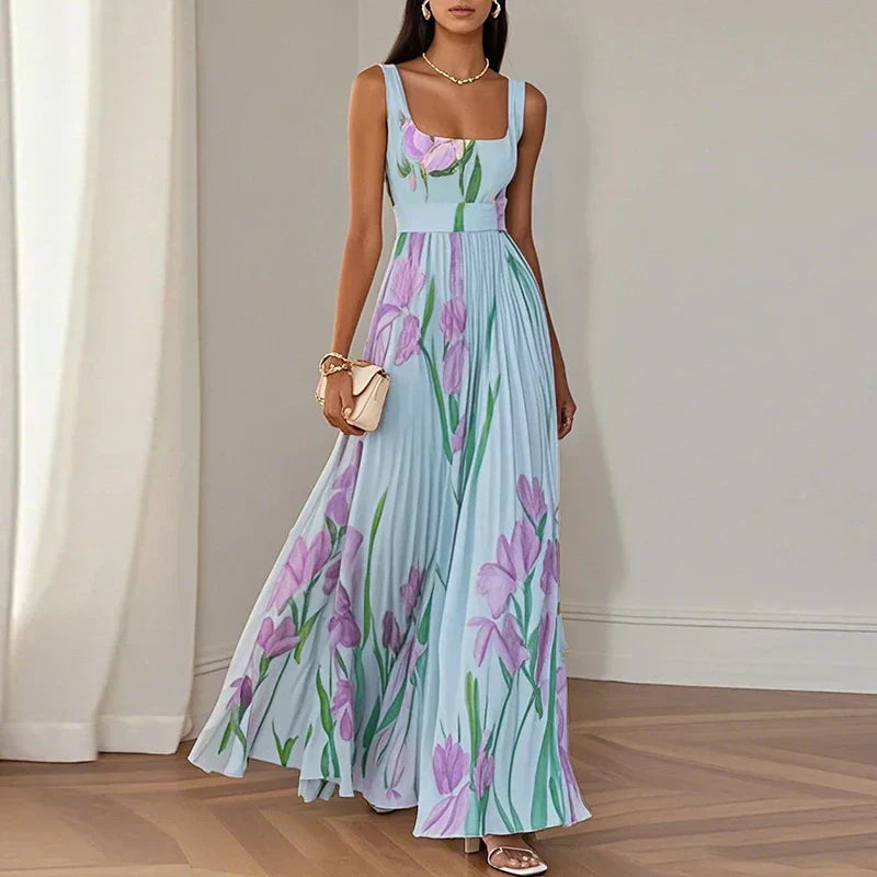 Oriah | Vestido largo línea A floral