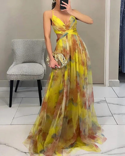 Vestido largo floral Giselle