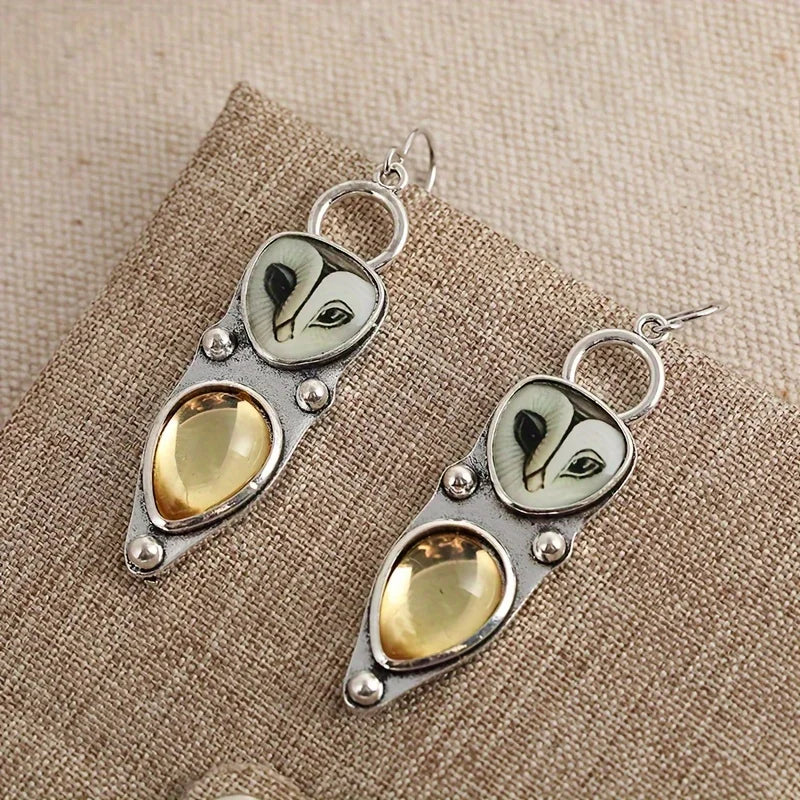 Pendientes colgantes búho boho
