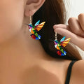 Pendientes colgantes de colibrí en acrílico