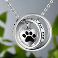 Collar urna conmemorativo con huella