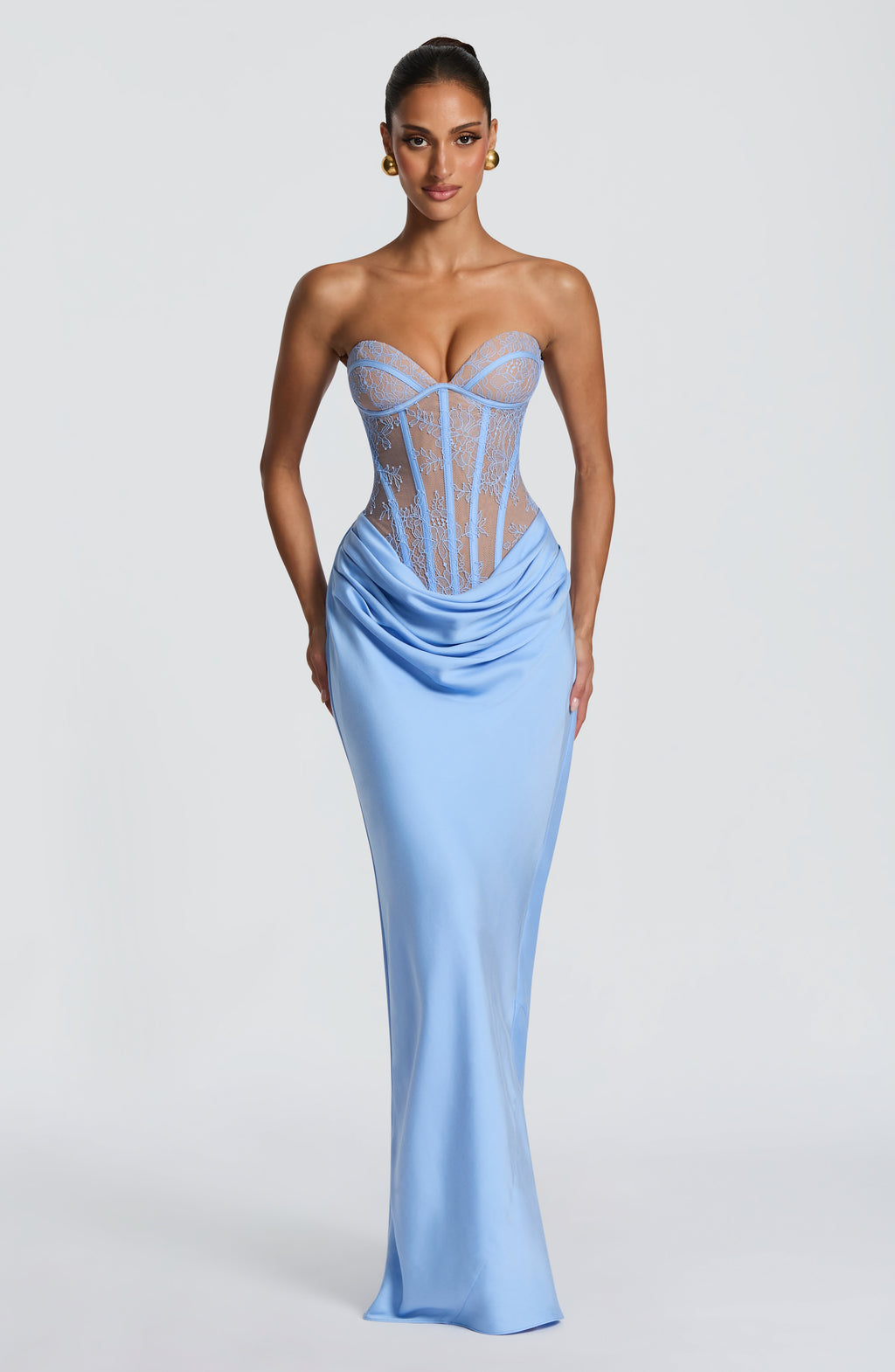 Vestido largo Kathleen - Azul claro