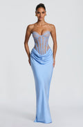 Vestido largo Kathleen - Azul claro