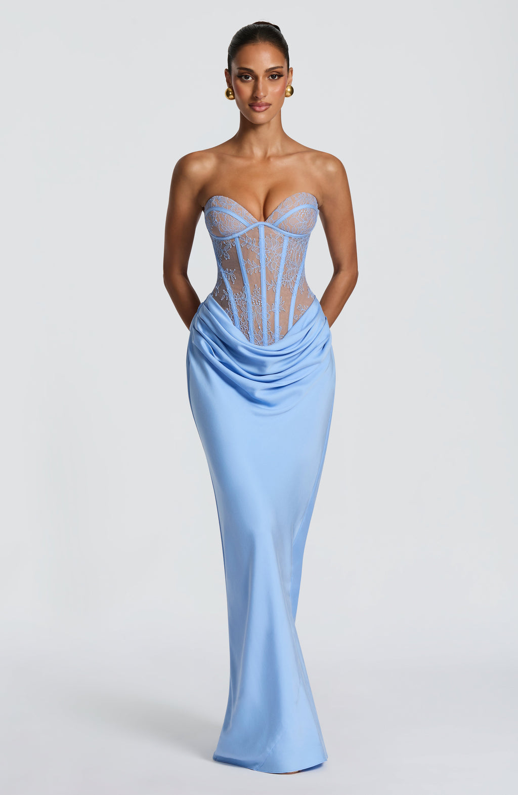 Vestido largo Kathleen - Azul claro