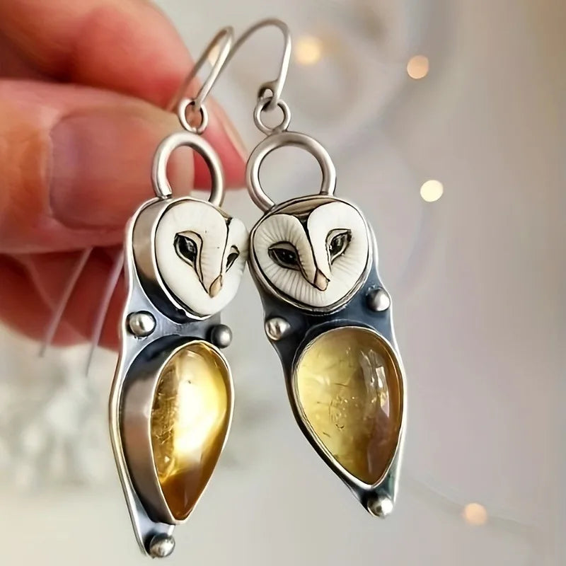 Pendientes colgantes búho boho