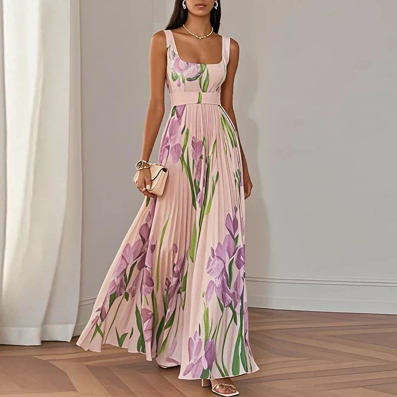 Oriah | Vestido largo línea A floral