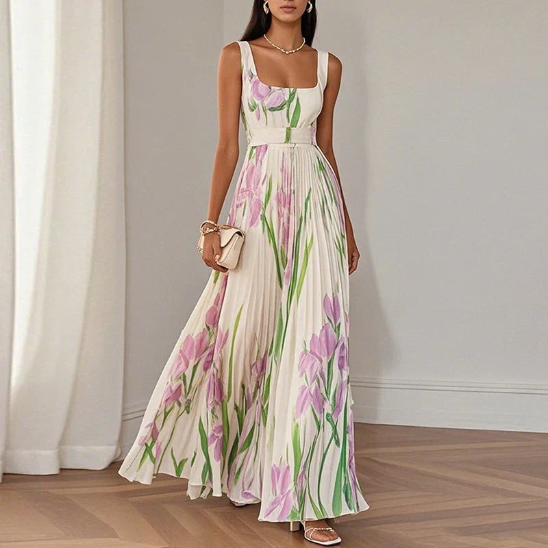 Oriah | Vestido largo línea A floral