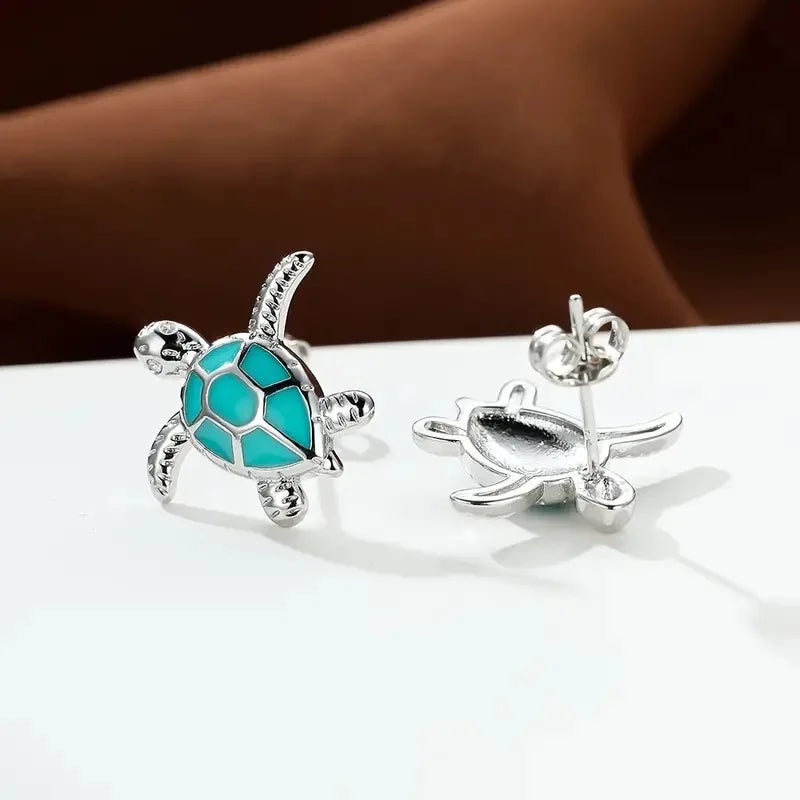 Pendientes de tortuga marina