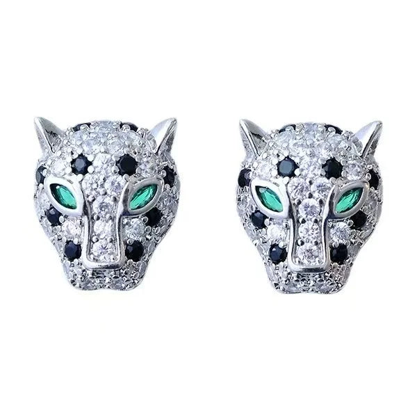 Pendientes de cristal leopardo