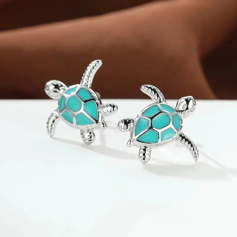 Pendientes de tortuga marina