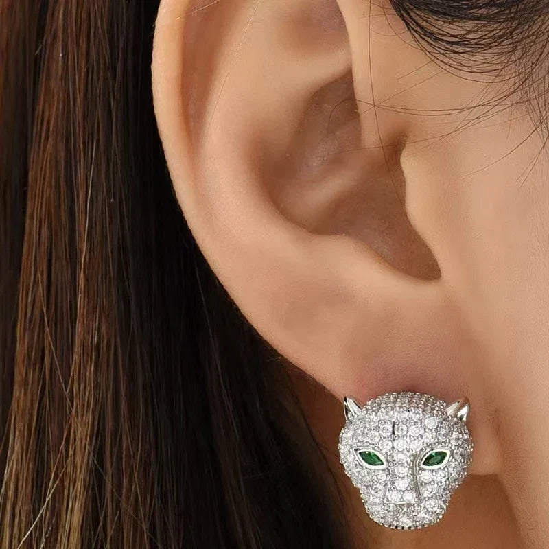Pendientes de cristal leopardo