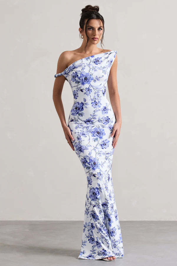 Vestido largo con corte asimétrico Lolita