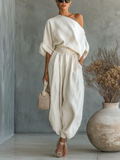 Eleonora | Conjunto elegante de dos piezas con un solo hombro