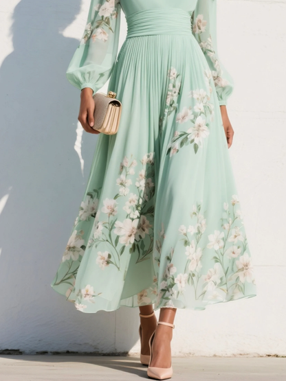 Vestido midi floral Cisella