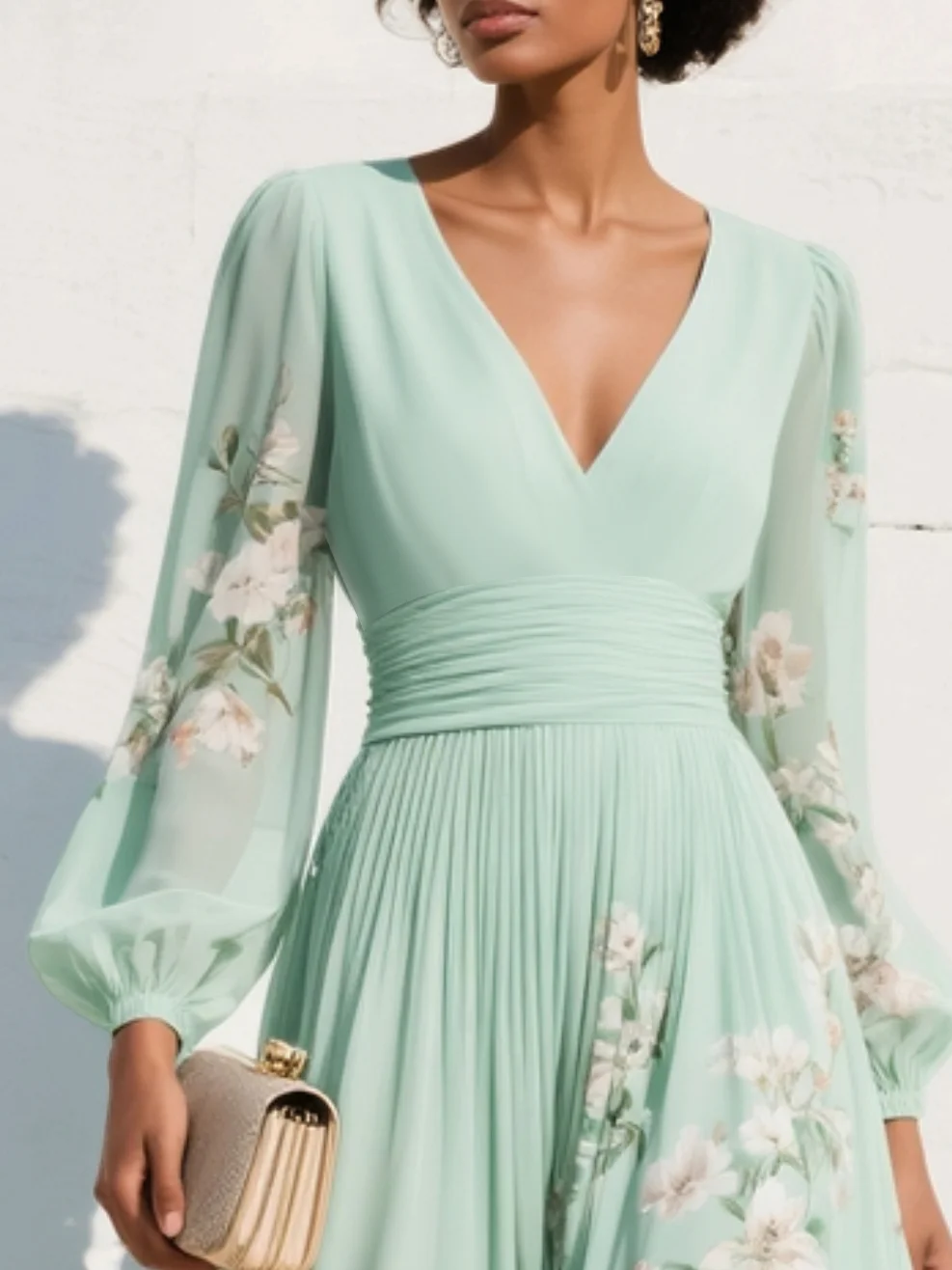 Vestido midi floral Cisella