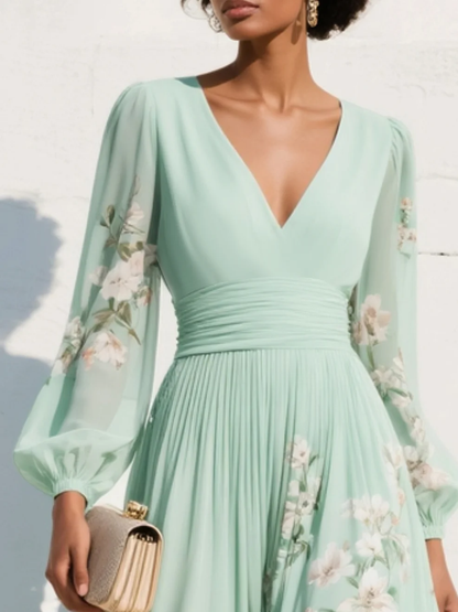 Vestido midi floral Cisella