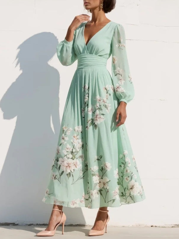 Vestido midi floral Cisella