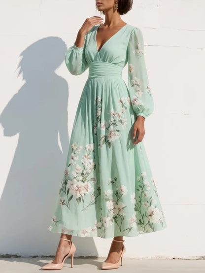 Vestido midi floral Cisella