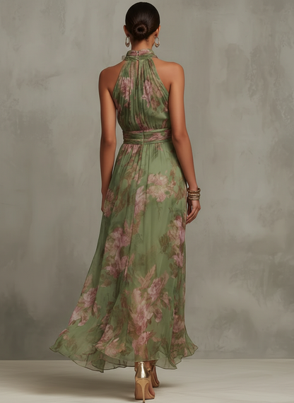 Vestido largo floral Livia