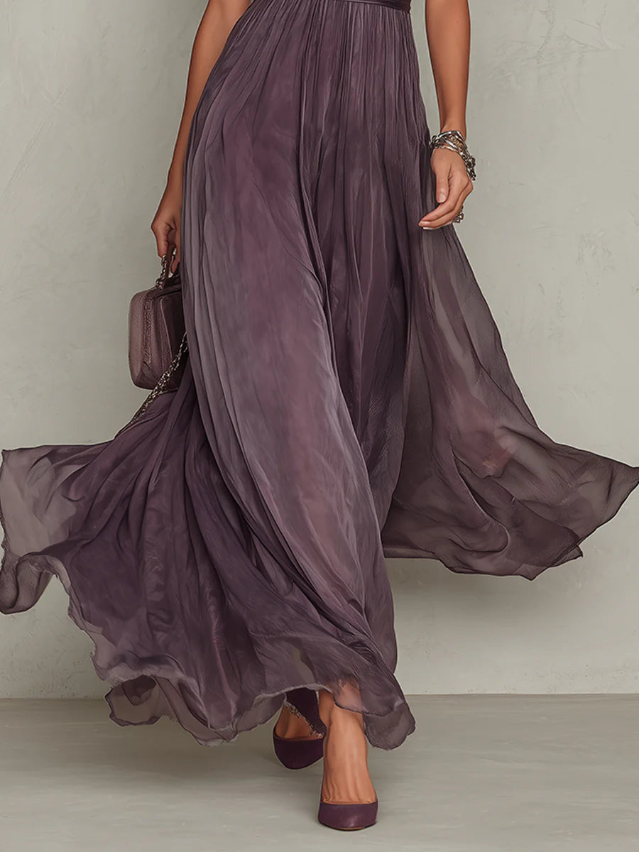 Vestido largo morado Sara