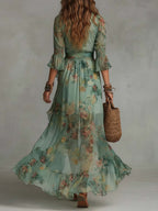 Vestido largo verde Antonia