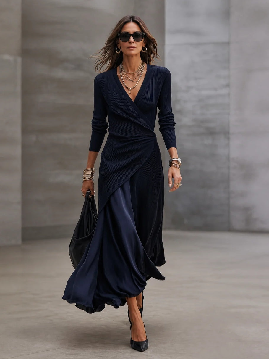 Vestido maxi de raso Tamara