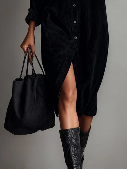 Vestido midi de pana Valeria