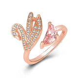 Anillo de cisne en cristal, ajustable