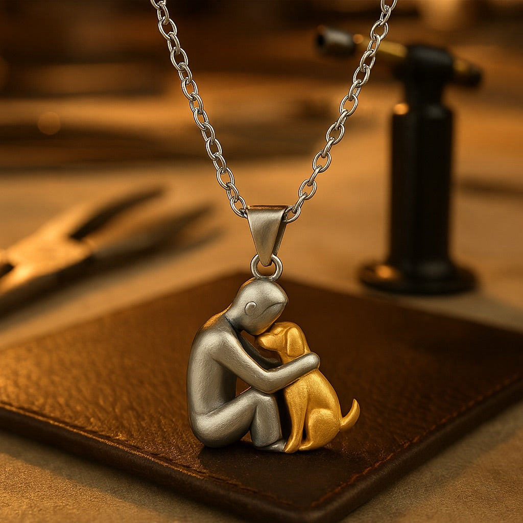 Collar con colgante abrazo