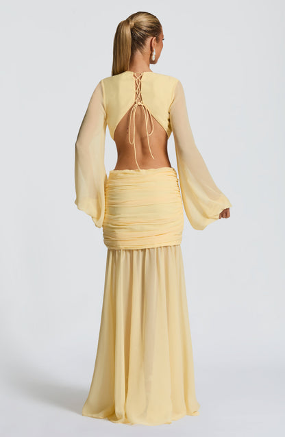 Vestido maxi limón Marieta