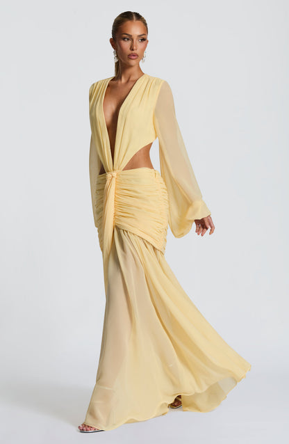 Vestido maxi limón Marieta